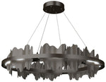 Hildene 38"W Smoke Accented Circular Oil Rubbed Bronze Standard LED Pe