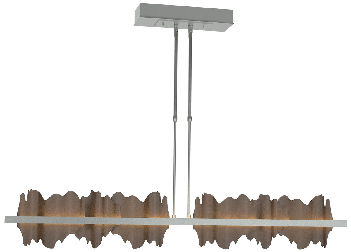 Hildene 51.9" Vintage Platinum & Bronze Long LED Pendant