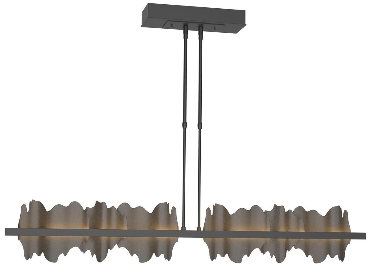 Hildene 51.9" Wide Large Black And Dark Smoke LED Pendant