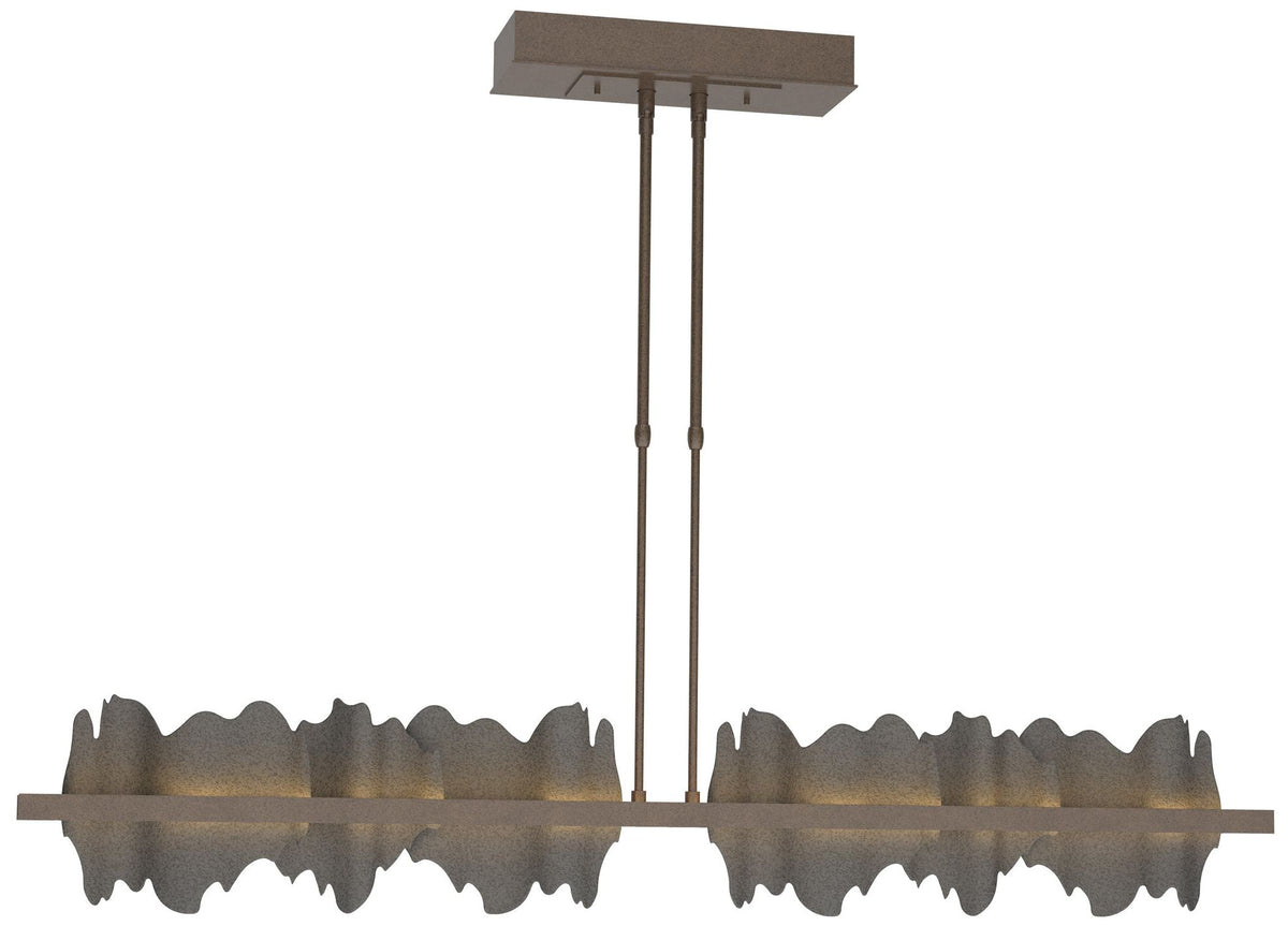 Hildene 51.9" Wide Large Bronze And Natural Iron LED Pendant
