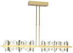 Hildene 51.9" Wide Large Modern Brass And Vintage Platinum LED Pendant