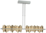 Hildene 51.9" Wide Large Vintage Platinum And Soft Gold LED Pendant