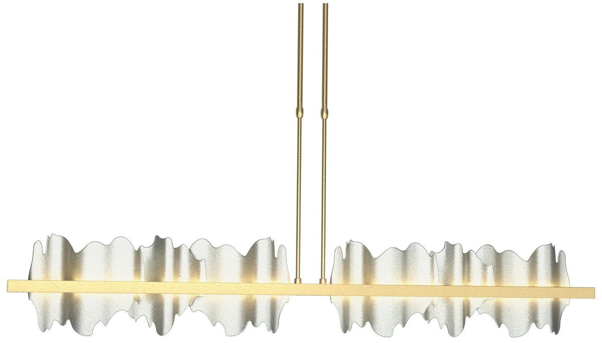 Hildene 51.9"WAccented Large Modern Brass Long LED Pendant
