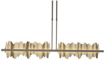 Hildene 51.9"W Gold Accented Large Oiled Bronze Short Height LED Penda