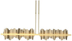 Hildene 51.9"W Soft Gold Accented Large Brass Short Height LED Pendant