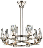 Horizon 8-Light 32 Inch Polished Nickel Wheel Styled Chandelier