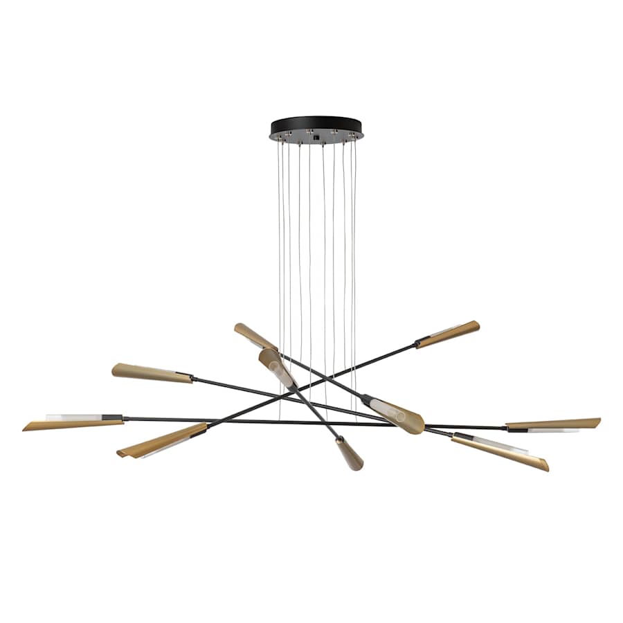 Flight 10 Light 74" Wide Multi Light Pendant