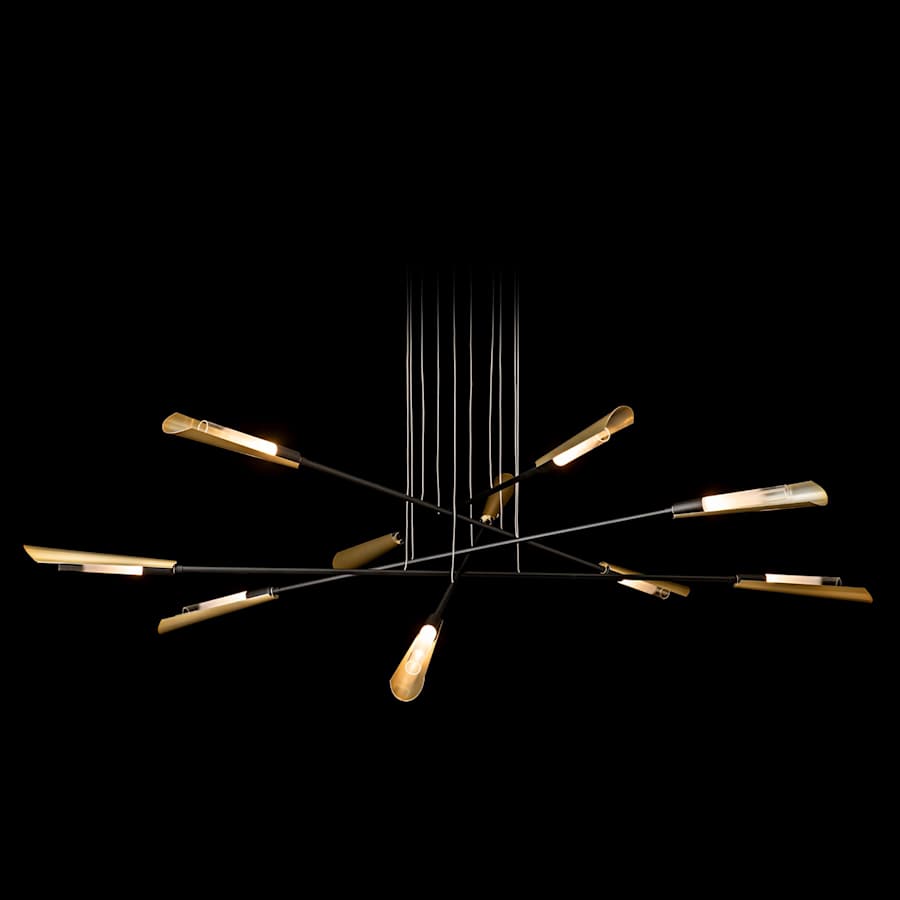 Flight 10 Light 74" Wide Multi Light Pendant
