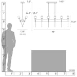 Echo 12 Light 48" Wide Linear Pendant