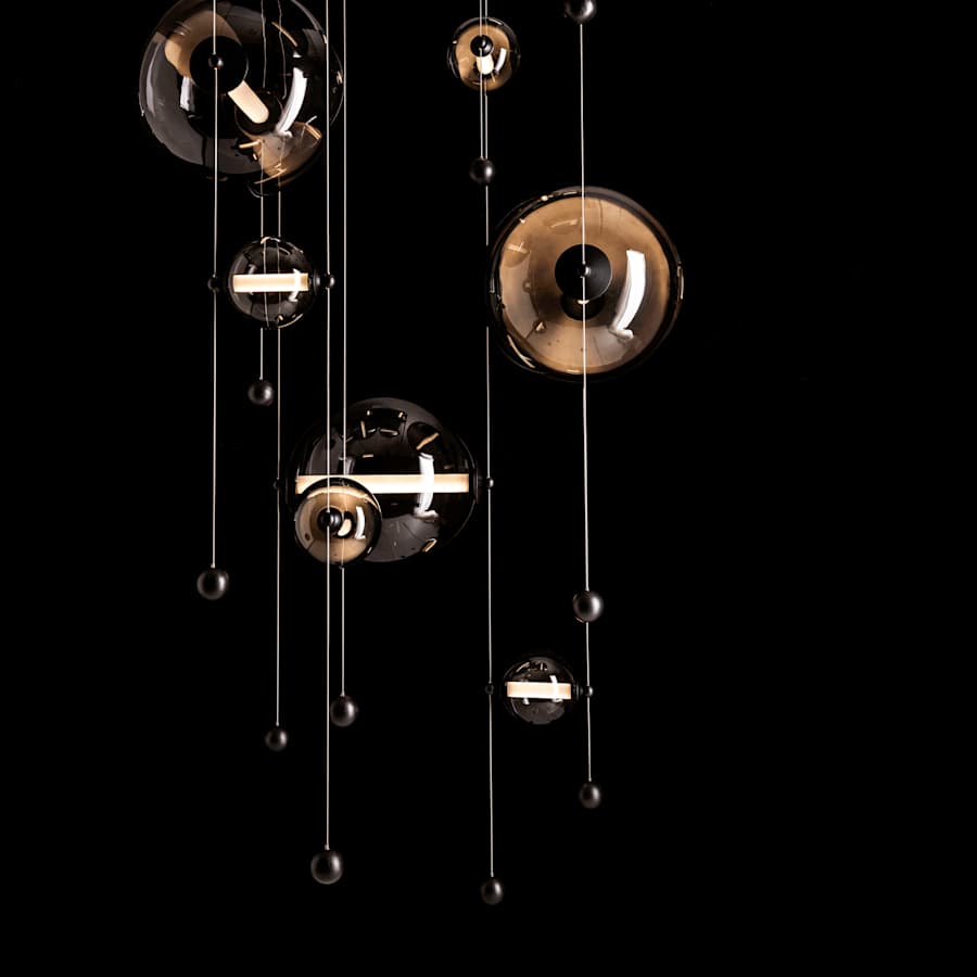 Abacus 36" Wide LED Suspension Multi Light Pendant