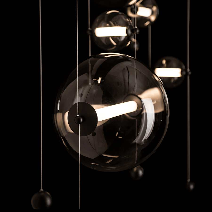 Abacus 49" Wide LED Suspension Multi Light Pendant