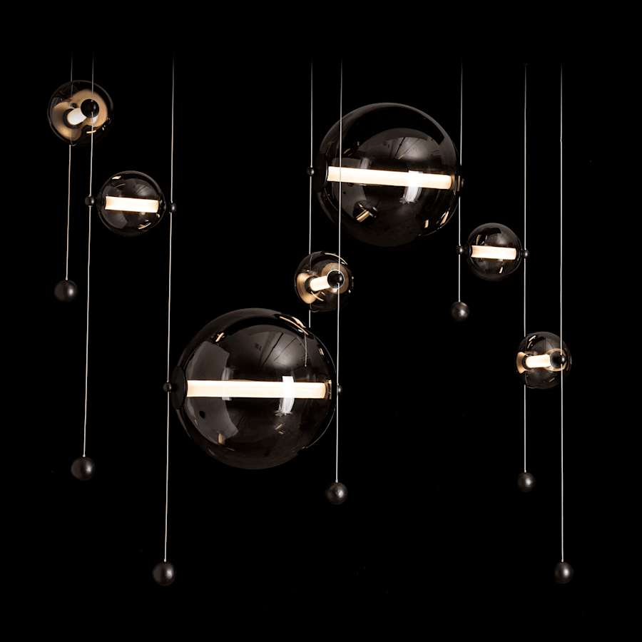 Abacus 49" Wide LED Suspension Multi Light Pendant