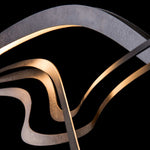 Crossing Waves 45" Wide Suspension Linear Pendant