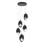 Chrysalis Pendant, 5-Light, Bronze, Black Polished Crystal, 16.1"W (131138-SKT-STND-05-BP0755 5YZTGM)