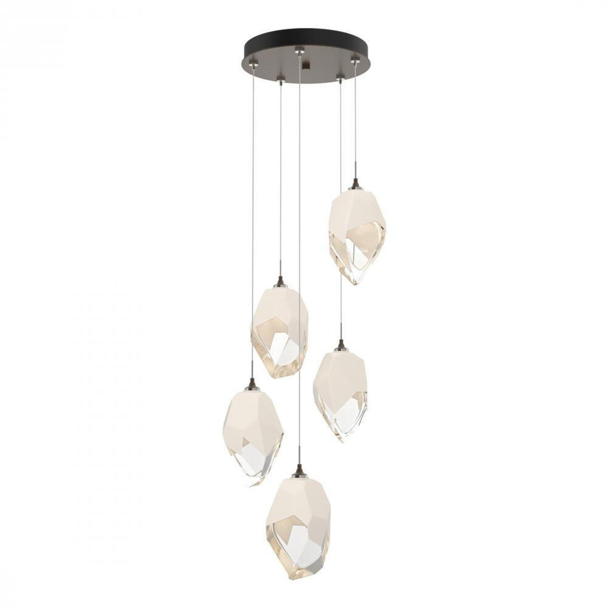 Chrysalis Pendant, 5-Light, Modern Brass, White Polished Crystal, 15.4"W (131137-SKT-STND-86-WP0754 5YZTG7)