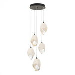 Chrysalis Pendant, 5-Light, Oil Rubbed Bronze, White Polished Crystal, 16.1"W (131138-SKT-STND-14-WP0755 5YZTGZ)