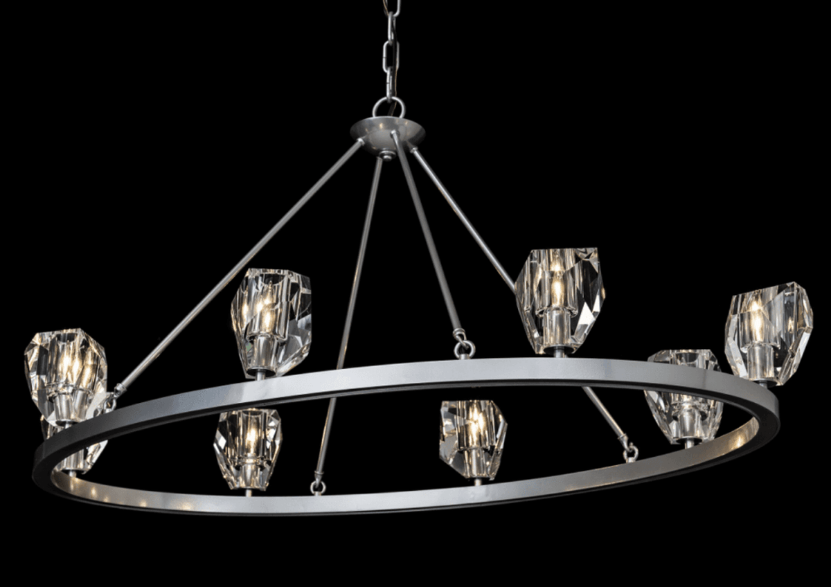 Gatsby Chandelier, 8-Light, Dark Smoke, 21.2"H (105021-SKT-07-CR 5N8HLN)