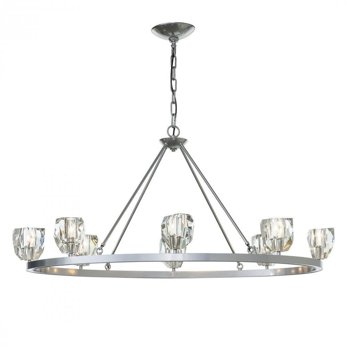 Gatsby Chandelier, 8-Light, Sterling, 21.2"H (105021-SKT-85-CR 5N8JGZ)