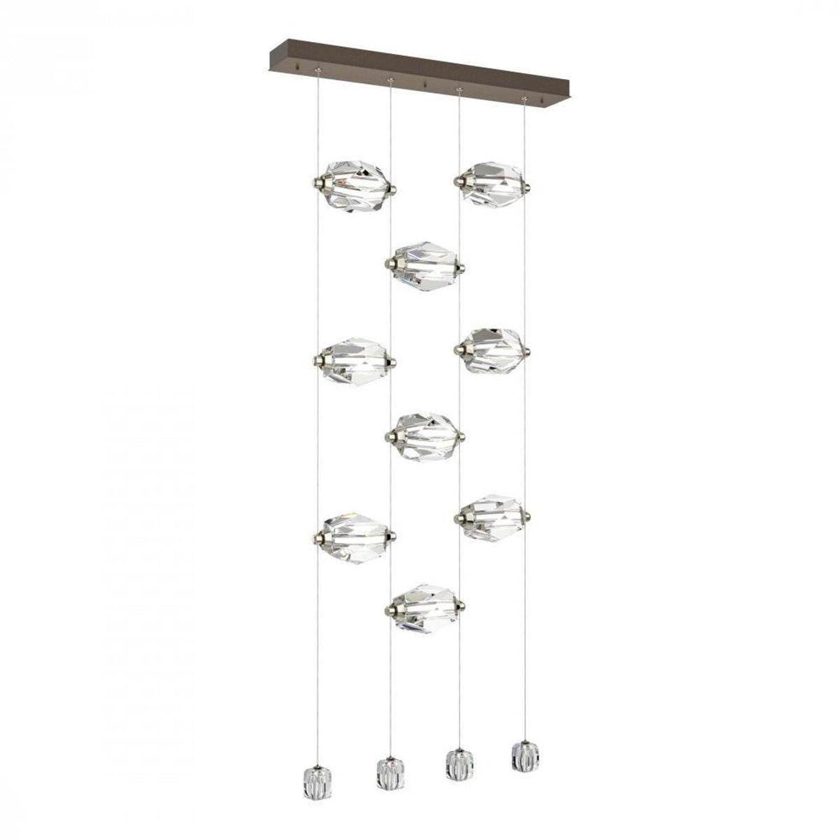 Chrysalis Pendant, 9-Light, Black, White Polished Crystal, 20.5"W (131140-SKT-STND-10-WP0754 5YZUFQ)