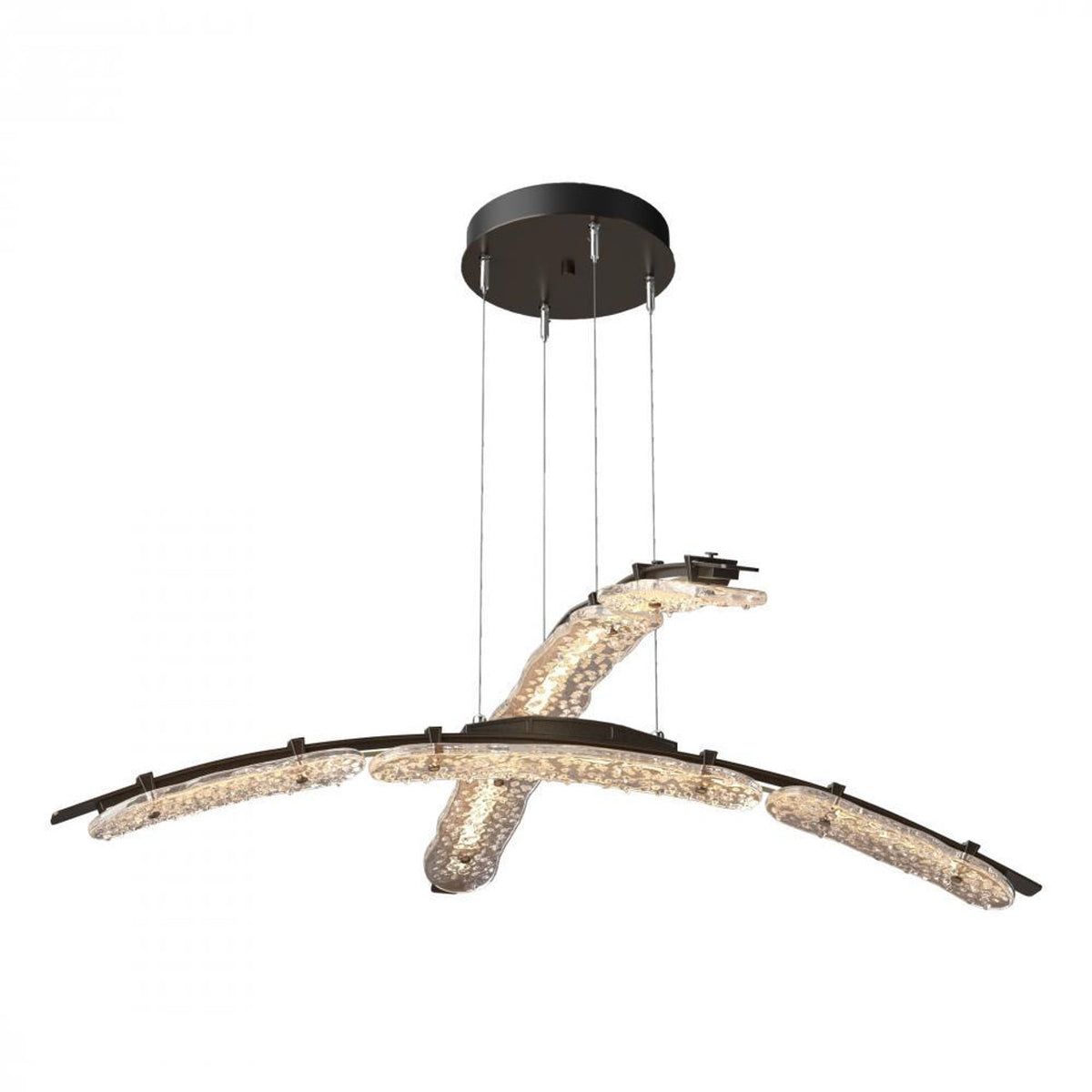 Glissade Double Large Pendant, LED, Bronze, Clear, 43.5"W (137587-LED-STND-05-ZM0749 5Z3116)
