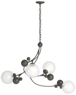 Hubbardton Forge Sprig 42" Wide Dark Smoke 4-Light Pendant