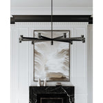Predock 9 Light 64" Wide LED Sputnik Chandelier with Neo Madera Marble Shades