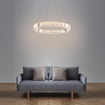 Luxury 1-Light Ring Shaped Wagon Wheel Chandelier in Gold Finish