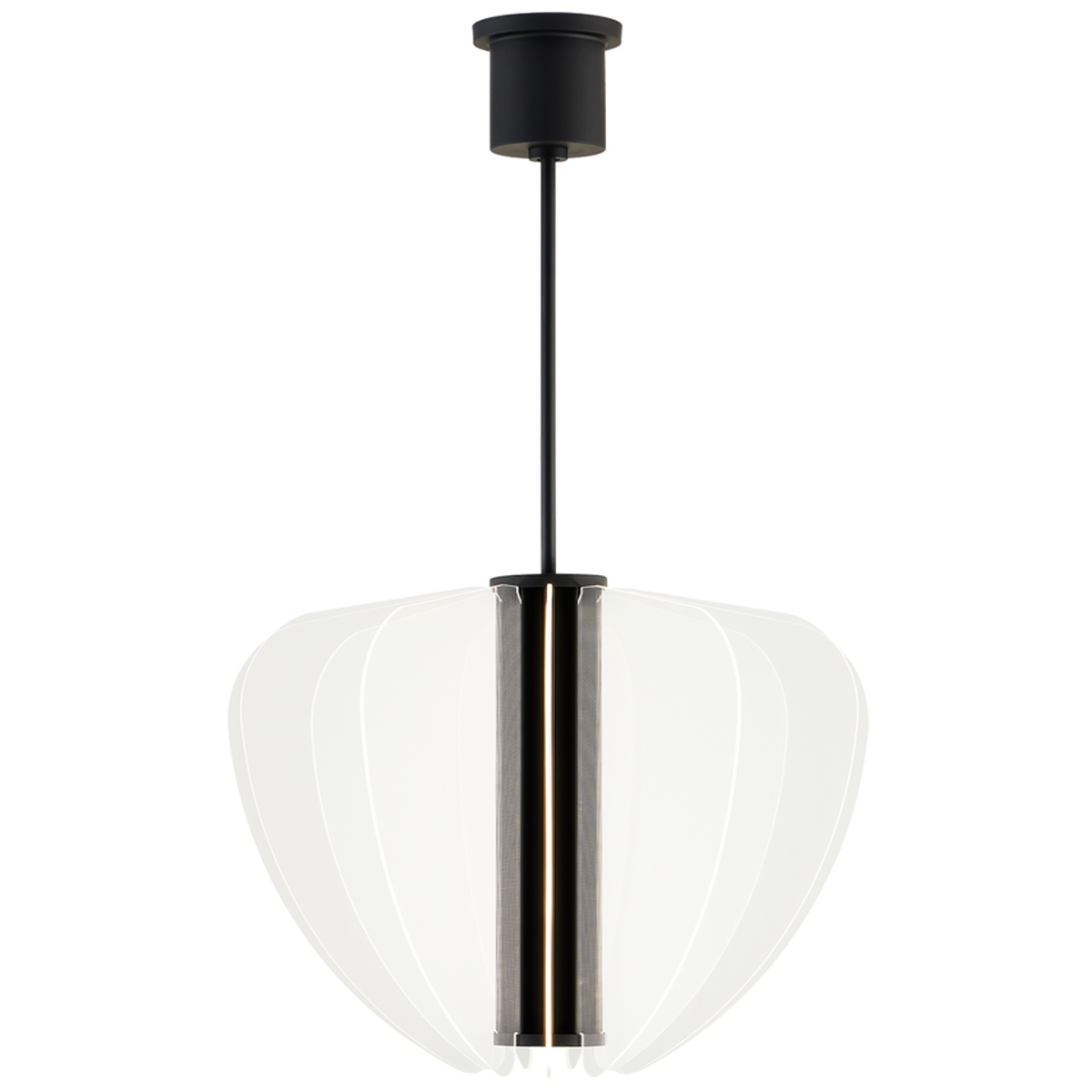 Nyra Chandelier, 1-Light, LED, Nightshade Black, Acrylic, 27.5"W (700NYR28B-LED930 70PDEUE)