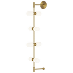 ModernRail Wall Sconce, 8-Light, LED, Aged Brass, 36"H (700MDWS3CRR 70DR3LD)