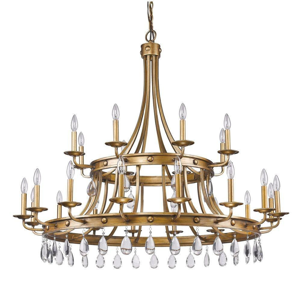 Acclaim Dist. - IN11028AG - Krista - Twenty-Four Light 2-Tier Chandelier in Antique Style - 48.5 Inches Wide by 42 Inches High