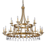 Acclaim Dist. - IN11028AG - Krista - Twenty-Four Light 2-Tier Chandelier in Antique Style - 48.5 Inches Wide by 42 Inches High