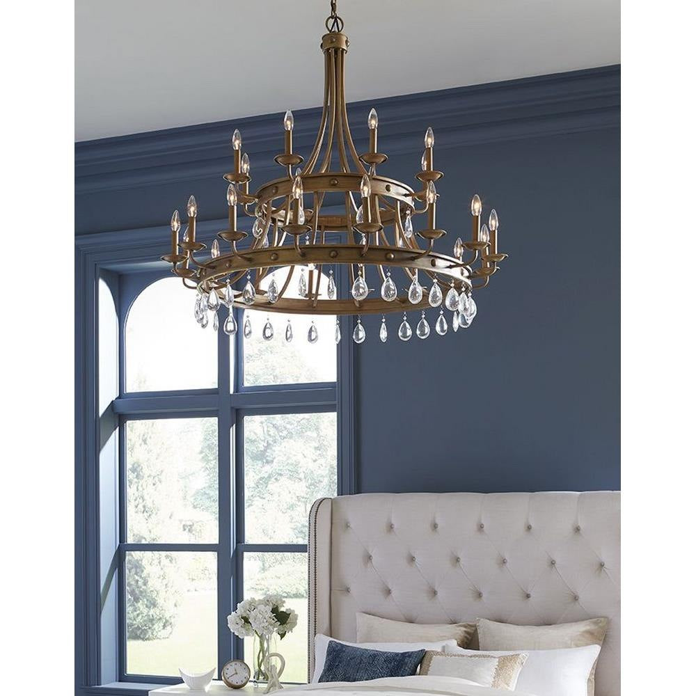 Acclaim Dist. - IN11028AG - Krista - Twenty-Four Light 2-Tier Chandelier in Antique Style - 48.5 Inches Wide by 42 Inches High