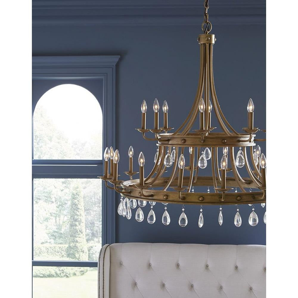 Acclaim Dist. - IN11028AG - Krista - Twenty-Four Light 2-Tier Chandelier in Antique Style - 48.5 Inches Wide by 42 Inches High