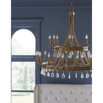 Acclaim Dist. - IN11028AG - Krista - Twenty-Four Light 2-Tier Chandelier in Antique Style - 48.5 Inches Wide by 42 Inches High