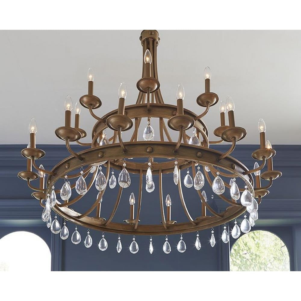 Acclaim Dist. - IN11028AG - Krista - Twenty-Four Light 2-Tier Chandelier in Antique Style - 48.5 Inches Wide by 42 Inches High