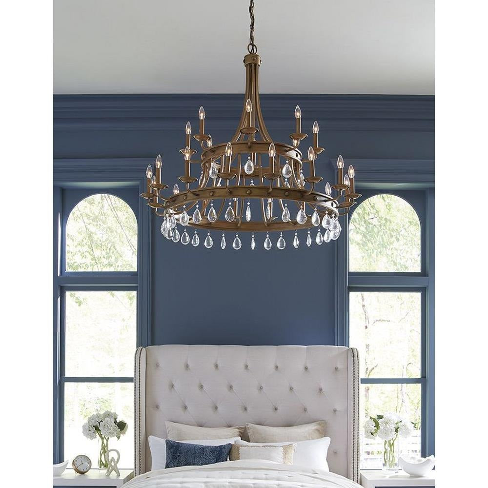 Acclaim Dist. - IN11028AG - Krista - Twenty-Four Light 2-Tier Chandelier in Antique Style - 48.5 Inches Wide by 42 Inches High