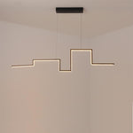 Modern Irregular Linear 1-light Metal PVC Island Hallway LED Pendant Lighting