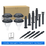4-Pack LED Waterproof Black Modern Intelligent Solar Lights Outdoor Lawn Lamp