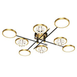 Geometric Crystal Metal Flush Mount Ceiling Light Multiple Lights for Living Room