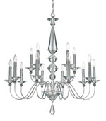 Jasmine Chandelier, 15-Light, Polished Silver, Clear Optic Crystal, 36"W (9685-40CL MYLL8)
