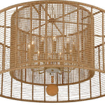 Jayna 42 3/4" Wide Silver Natural Jute 12-Light Modern Drum Chandelier