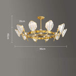Brass Ring Frame Crystal Chandelier -Gold Metal, Crystal Accents Pendant Lights