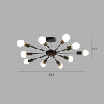 Industrial Sputnik Chandelier Modern Black Chandelier with 10 Bulbs