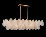 John Richard 60" Wide Antique Gold Leaf Island Chandelier