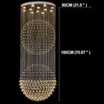 Double Sphere Metal Crystal Rustic Chandeliers Contemporary Chandeliers
