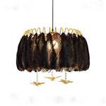 Modern Contemporary Chandeliers Drum Light Chandelier Feather Chandelier