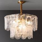 Traditional Classic Chandelier Light Metal Glass Ceiling Light