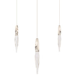 Kindjal 18"H x 40"W 3-Light Crystal Multi-Light Pendant in Polish