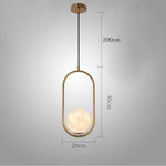 Globe Rectangular Rounded Corners Pendant Light Shades LED Ceiling Lights