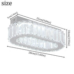 Modern Crystal Oval LED Ceiling Chandelier for Living Room, Dining Room, Bedroom